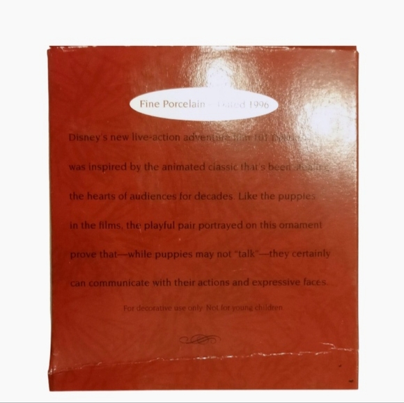 Vintage SET (2) 1996 Hallmark & Disney 101 Dalmatians Christmas Ornaments - Picture 3 of 14